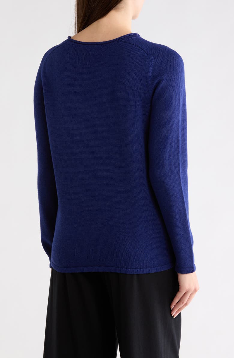 Eileen Fisher Organic Cotton & Tencel<sup>™</sup> Lyocell Crewneck Sweater, Alternate, color, Infinity