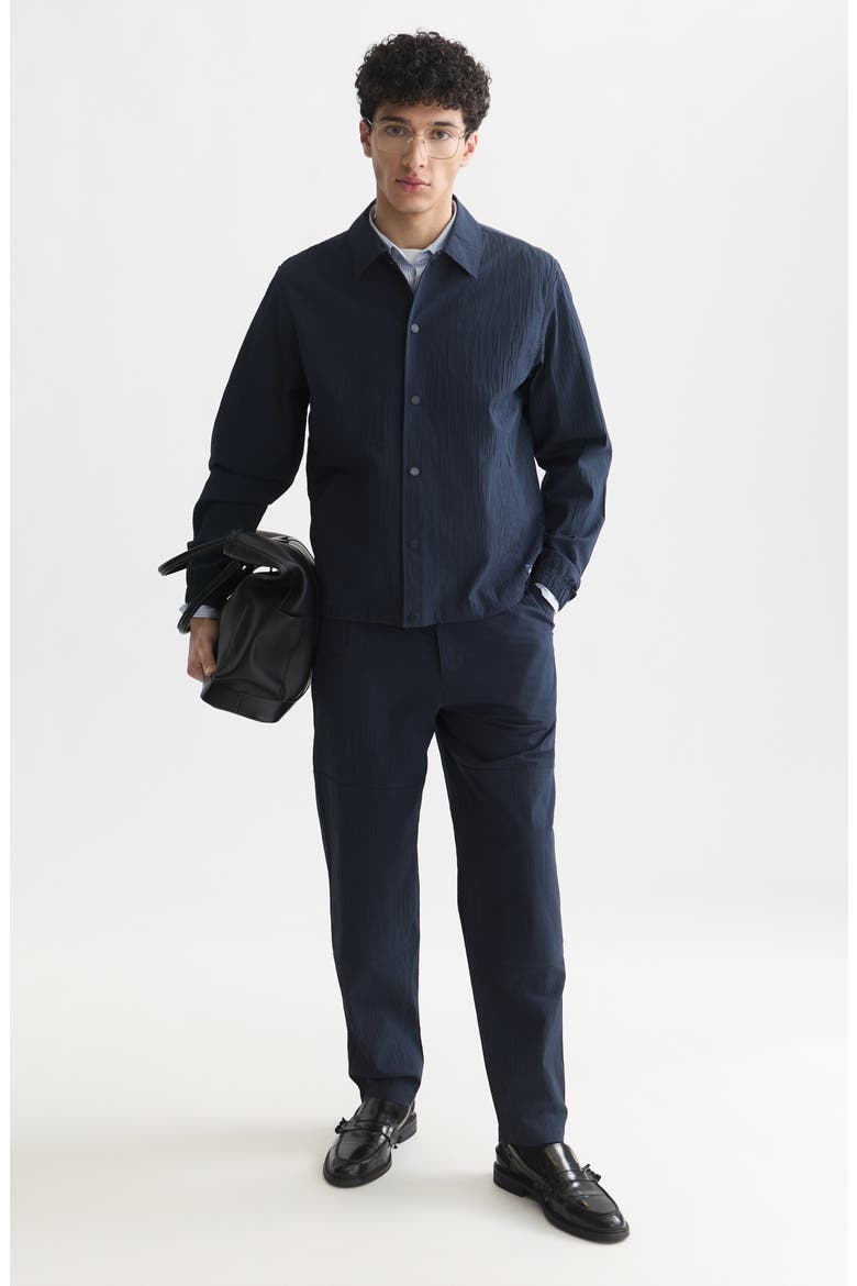 Crinkled Coach Jacket, Alternate, color, SKY CAPTAIN