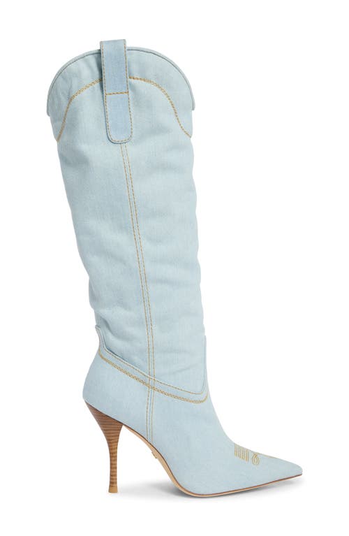 Stuart Weitzman Outwest Denim Western Boot In Blue