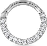 MARIA TASH Diamond Horizontal Eternity Single Hoop Earring, 8mm