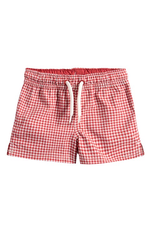 Gingham Print Swim Trunks (Baby)