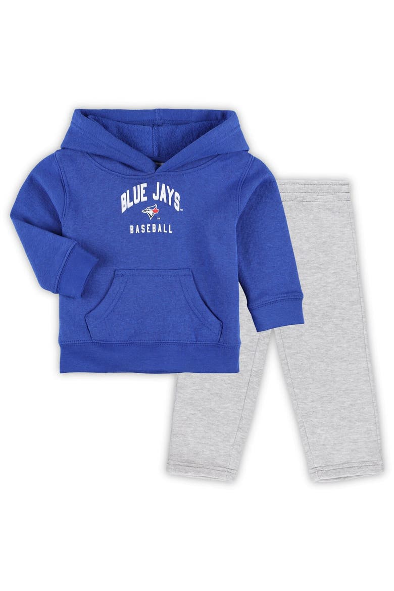 Infant Royal/Heather Gray Toronto Blue Jays Play by Play Pullover Hoodie & Pants Set, Main, color, Royal