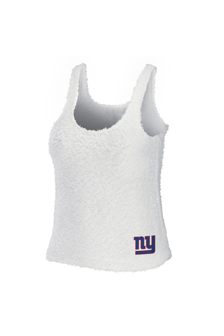 Women's WEAR by Erin Andrews Cream New York Giants Cozy Scoop Neck Tank Top & Pants Sleep Set, Alternate, color, Cream