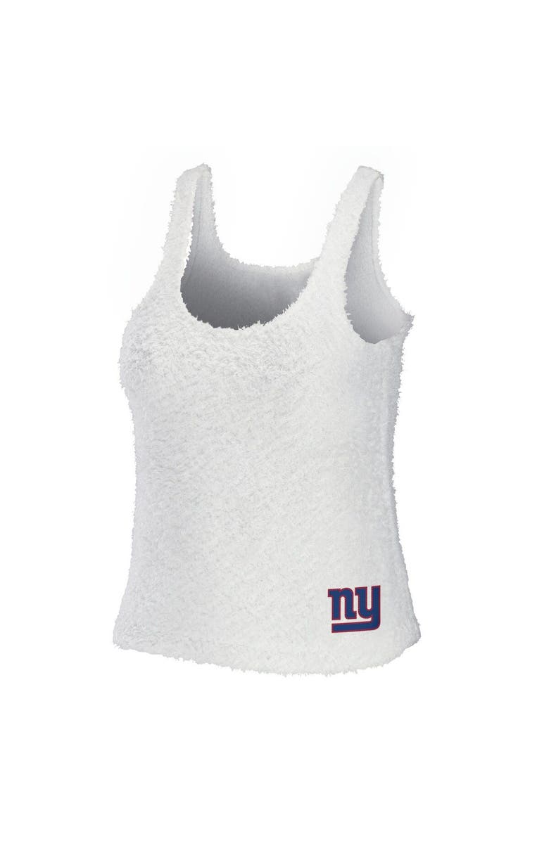 WEAR by Erin Andrews Women's WEAR by Erin Andrews Cream New York Giants Cozy Scoop Neck Tank Top & Pants Sleep Set, Alternate, color, Cream