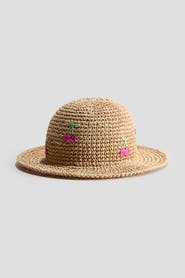 H&M Appliquéd straw hat
