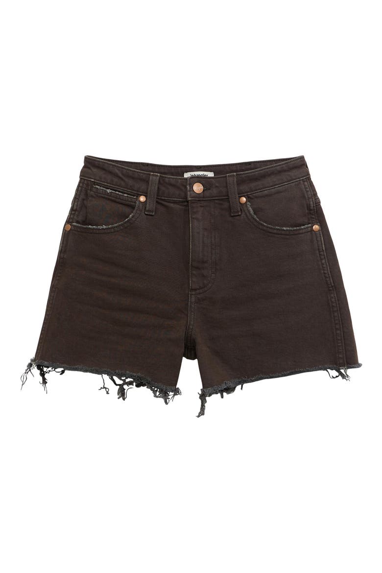 Western Cutoff Denim Shorts, Alternate, color, COCOA