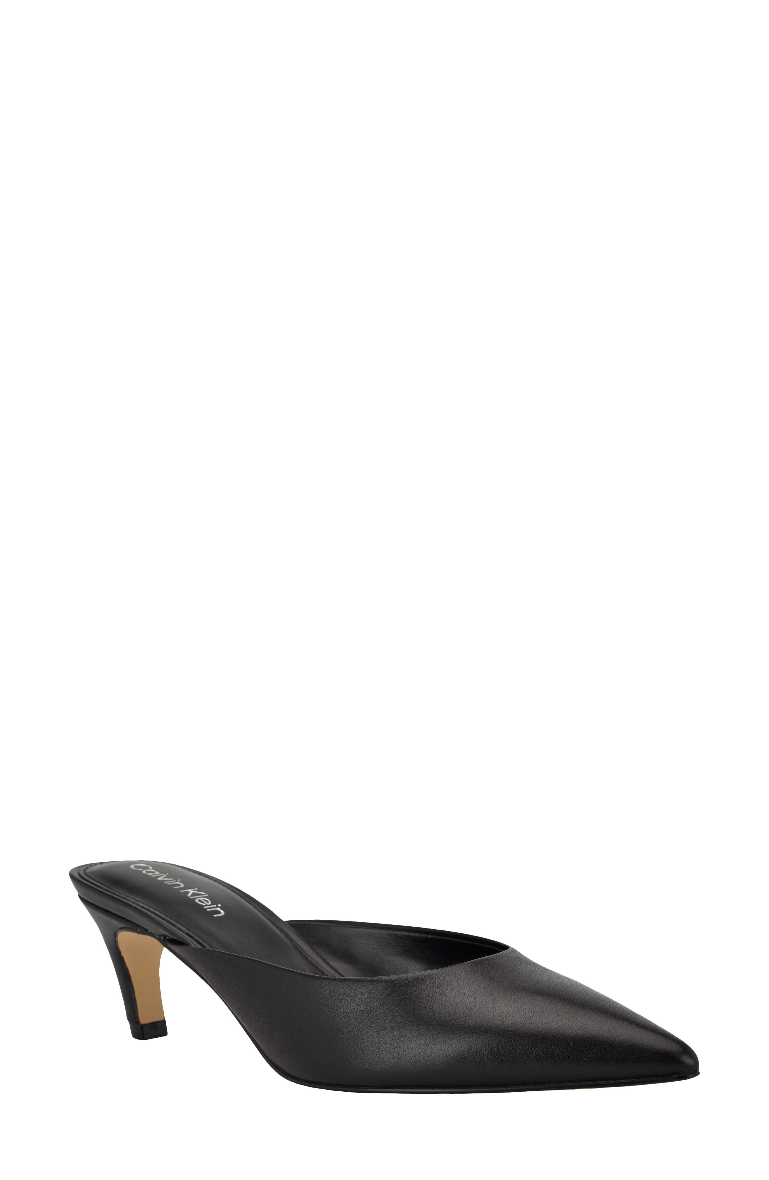 Calvin Klein Kalyn Pointed Toe Kitten Heel Mule, Main, color, 