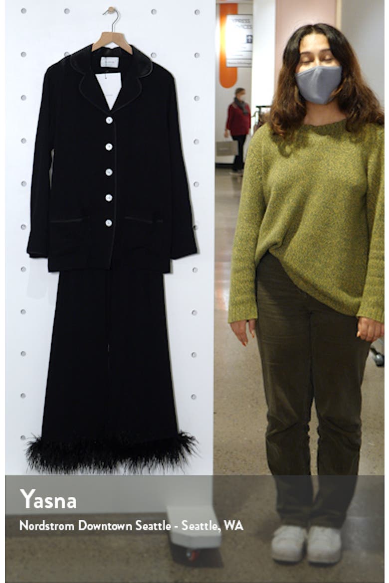 Party Pajamas with Detachable Ostrich Feather Trim video