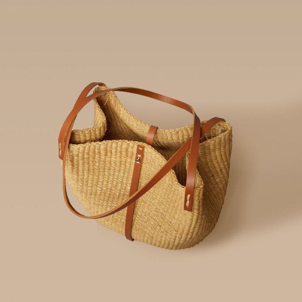 indego africa Amale Shoulder Bag, Alternate, color, Natural Elephant Grass