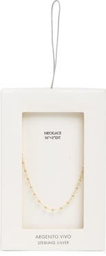 Argento Vivo Sterling Silver All Around Bead Chain Necklace