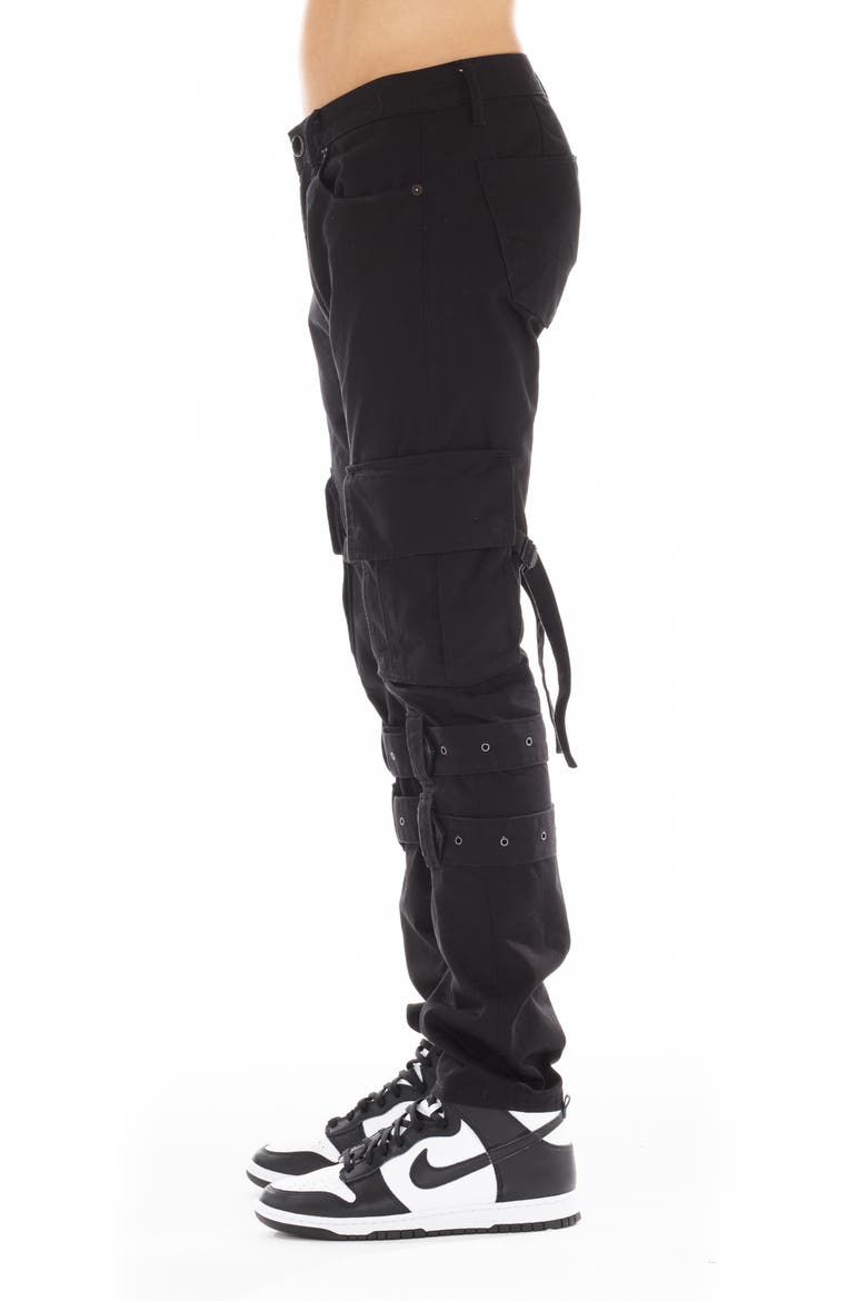 Cotton Cargo Jeans, Alternate, color, BLACK