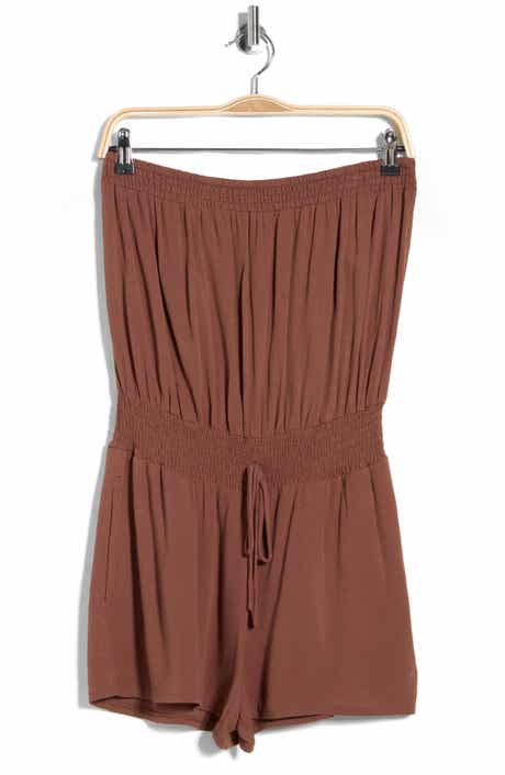 Elan Strapless Cover-Up Romper