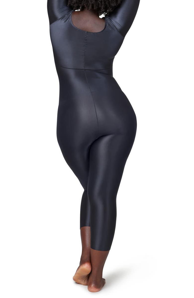 SPANX<sup>®</sup> Suit Your Fancy Three Quarter Sleeve Open Bust Catsuit, Alternate, color, 