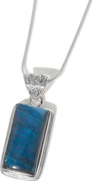 YS GEMS Semiprecious Stone Pendant Necklace