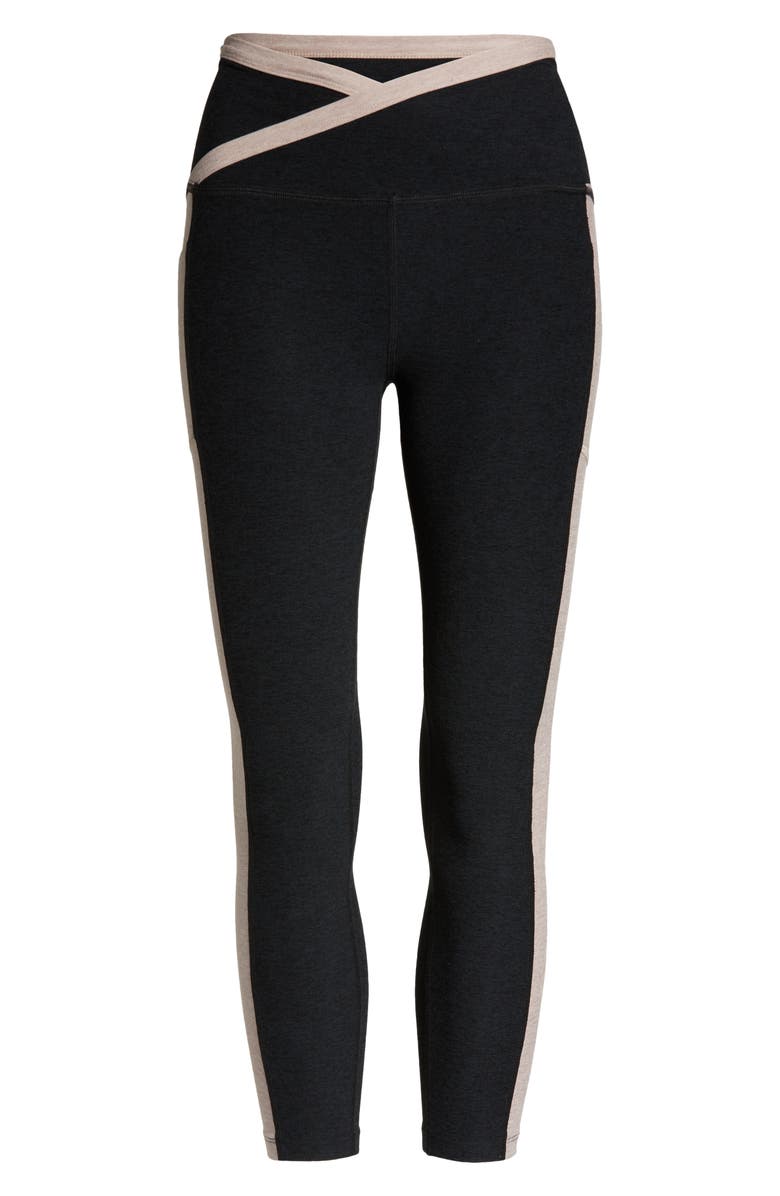 Beyond Yoga Space Dye Colorblock Pocket Ankle Leggings, Alternate, color, 