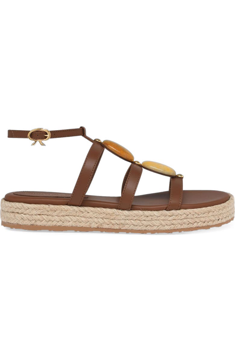 Gianvito Rossi Alicudi Espadrillas, Main, color, Brown Calf Leather