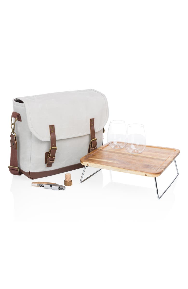 Picnic Time Adventure Wine Tote Bag & Accessories Set, Main, color, White