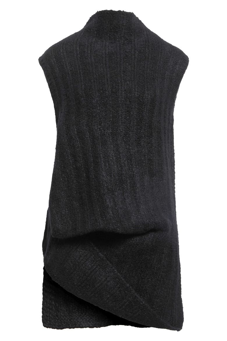 Babel Cashmere & Silk Ribbed Sweater, Main, color, BLACK