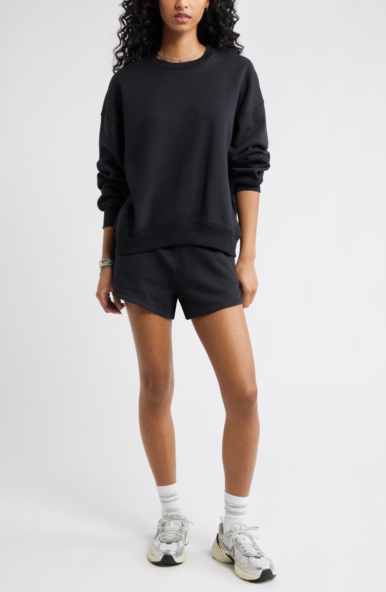 BP. Relaxed Cotton Blend Sweatshirt, Alternate, color, Black Jet