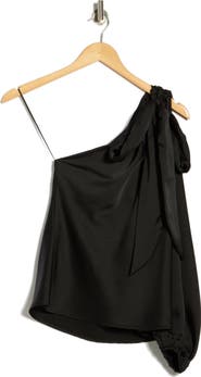 Renee C One-Shoulder Tie Top