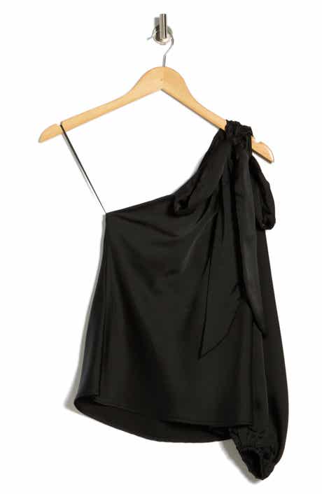 Renee C One-Shoulder Tie Top