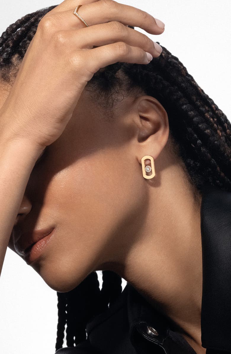 Messika So Move Diamond Stud Earrings, Alternate, color, Yellow Gold