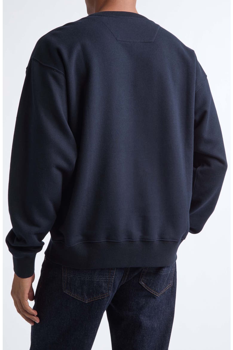 Bear Patch Fleece Sweatshirt, Alternate, color, CHAIRMAN NAVY