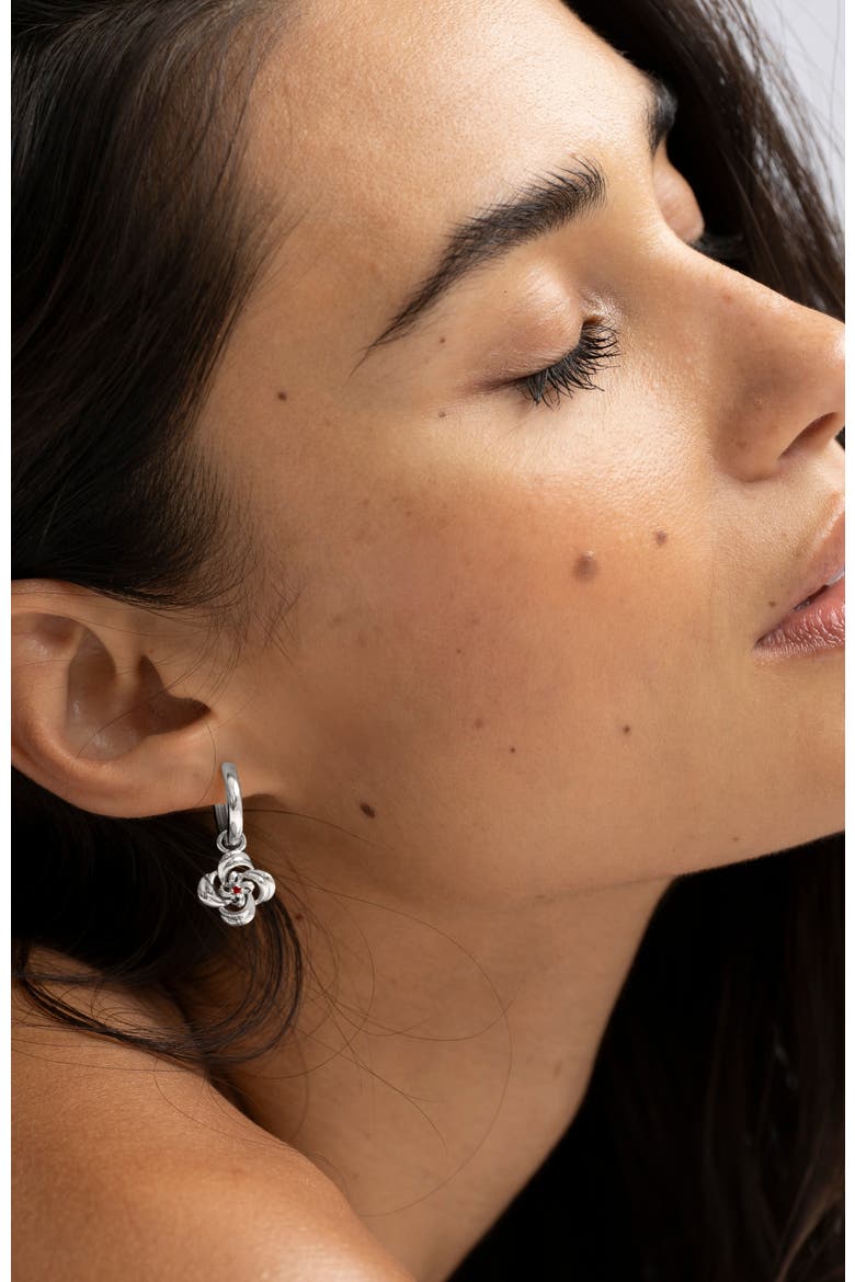 Camilla Earrings, Alternate, color, White Gold