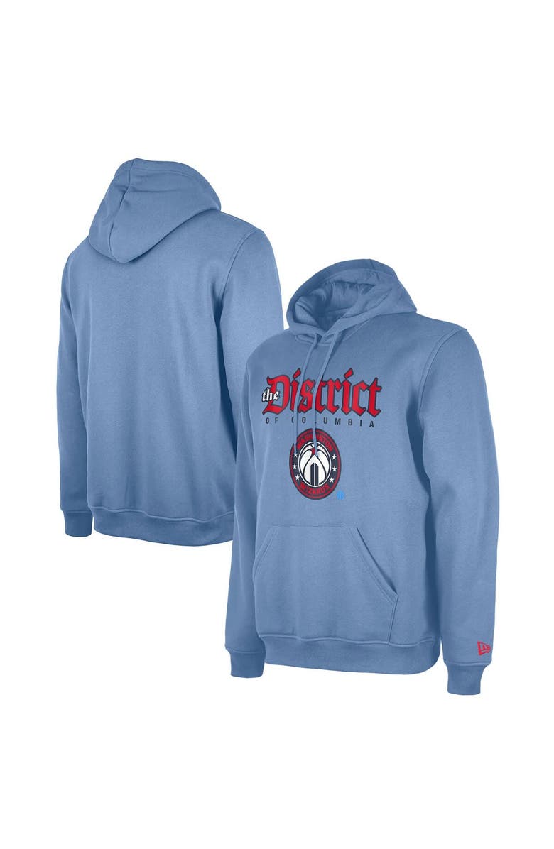New Era Men's New Era  Powder Blue Washington Wizards 2024/25 City Edition Pullover Hoodie, Alternate, color, 