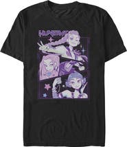 KPop Demon Hunters Mens KPop Demon Hunters Huntrix Group Panels T Shirt