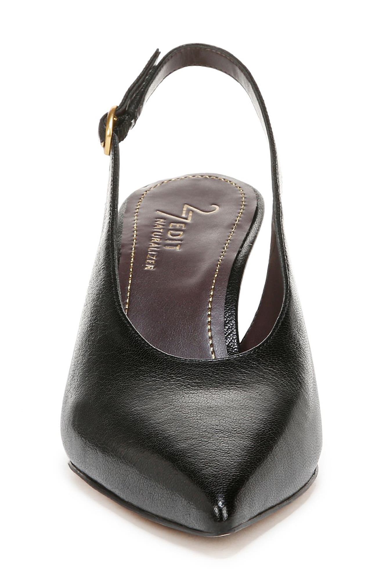 27 EDIT Naturalizer Elaine Slingback Pointed Toe Pump, Alternate, color, Black