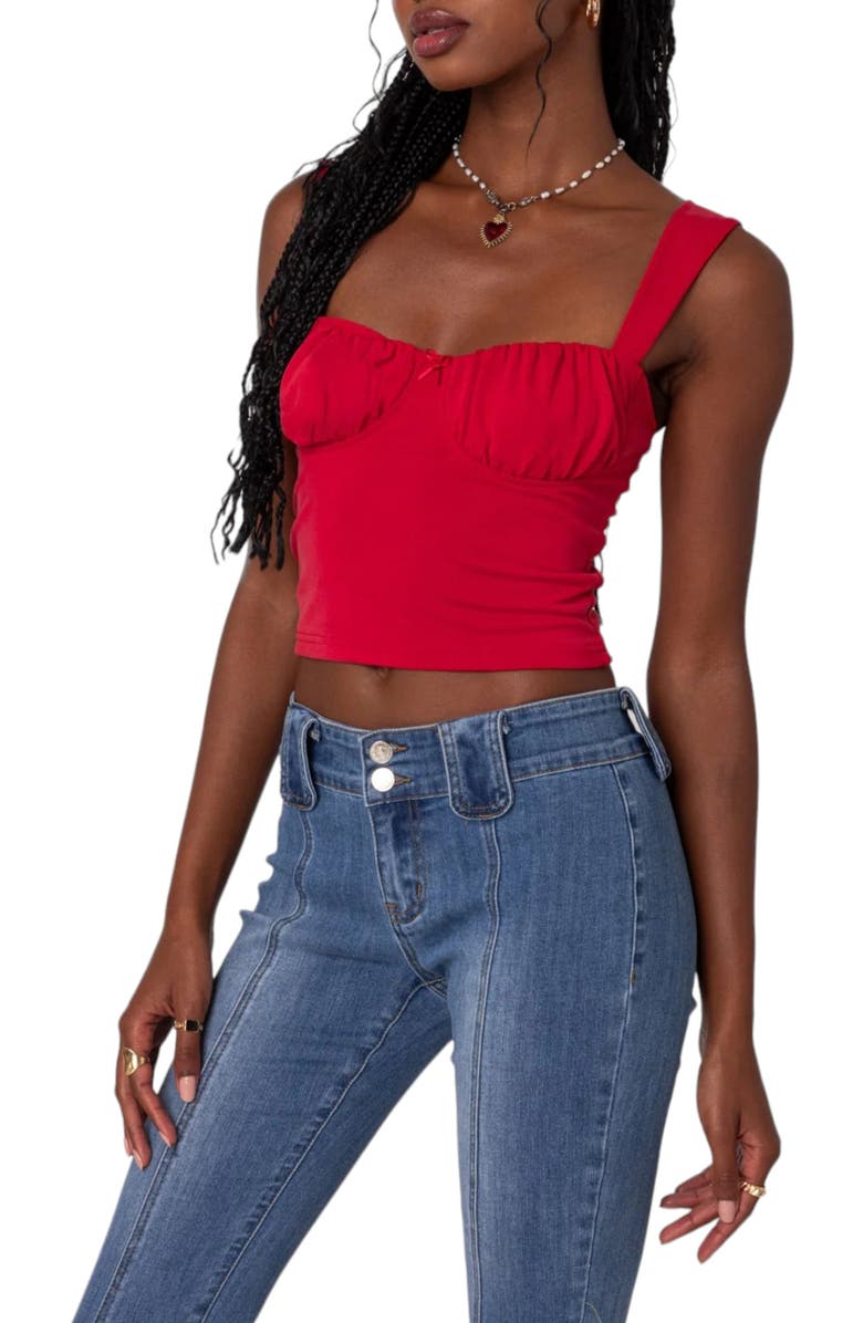EDIKTED Danica Crop Tank Top, Alternate, color,