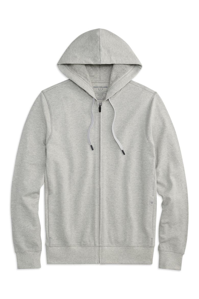 Ace Full-Zip Hoodie, Alternate, color, LIGHT GREY HEATHER HERRINGBONE