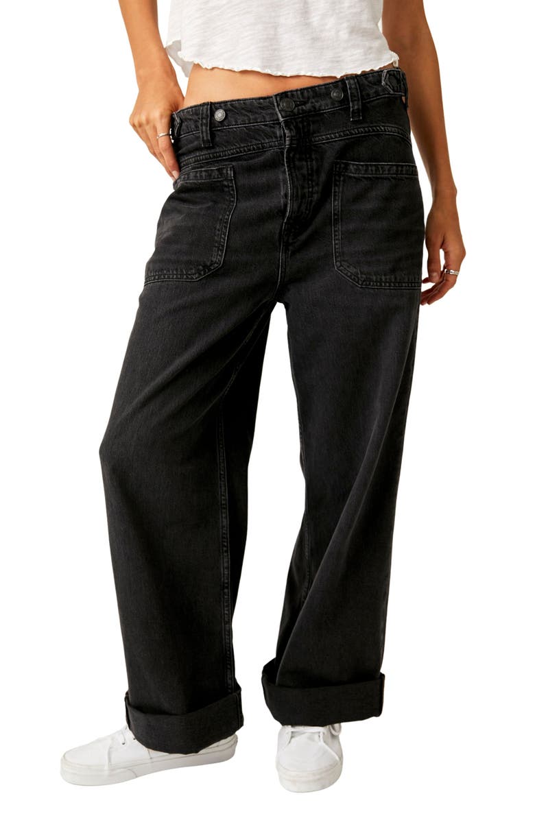 Free People We the Free Palmer Cuffed Baggy Jeans, Main, color, 