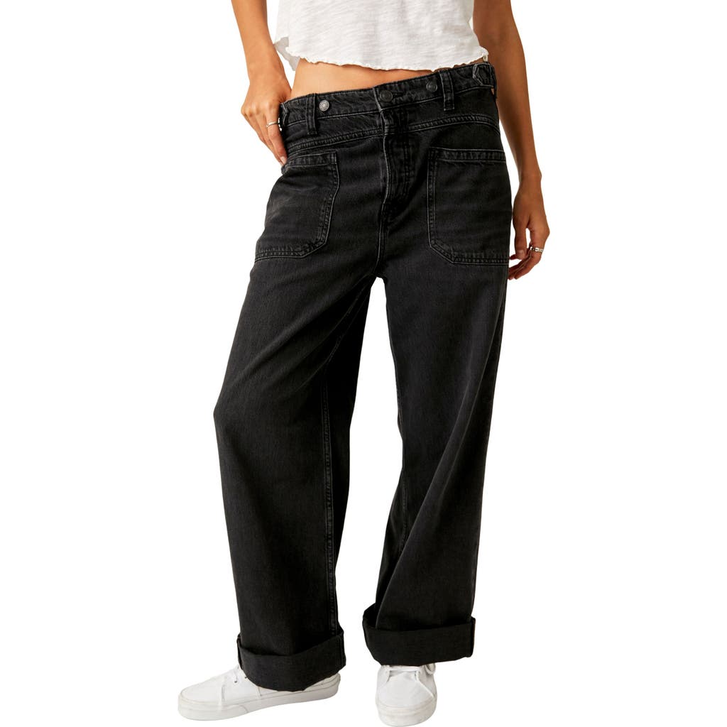 Free People Palmer Cuffed Jean In Outerspace In Outer Space