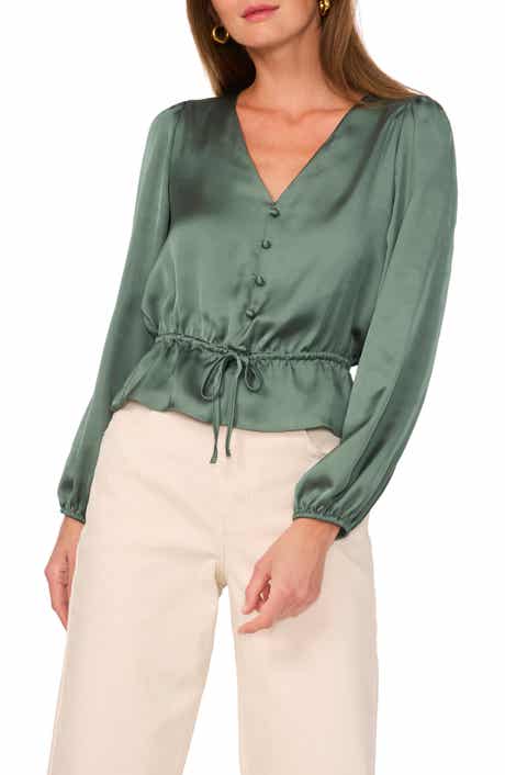 Satin Peplum Top