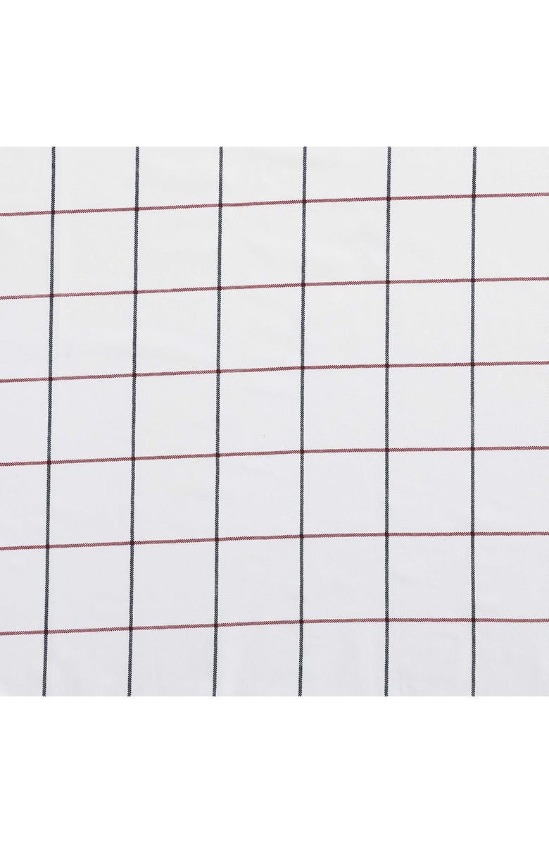 Tommy Hilfiger Glasgow Windowpane Cotton Percale Sheet Set, Alternate, color, White/Dark Blue/Red