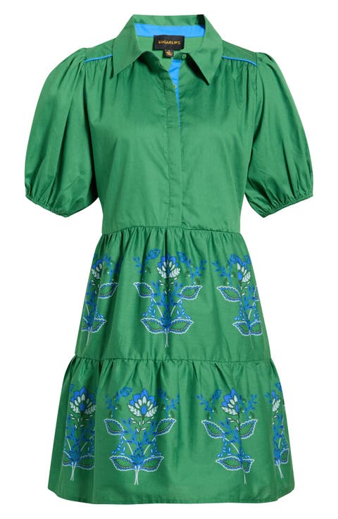 Meridy Floral Burie Tiered Minidress