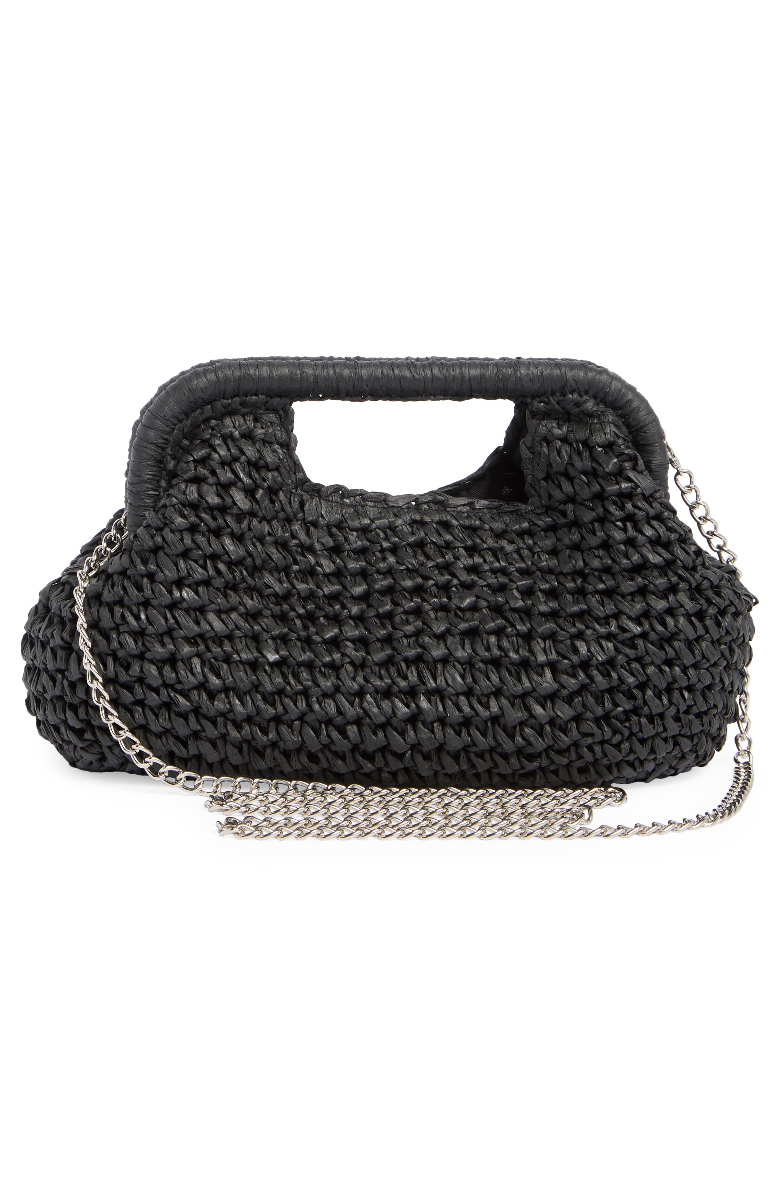 BCBG Raffia Clutch, Alternate, color, 