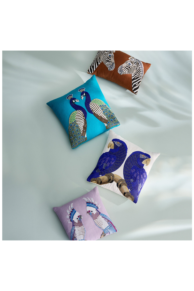 Parrots Beaded Pillow, Alternate, color, Parrots Beaded Design