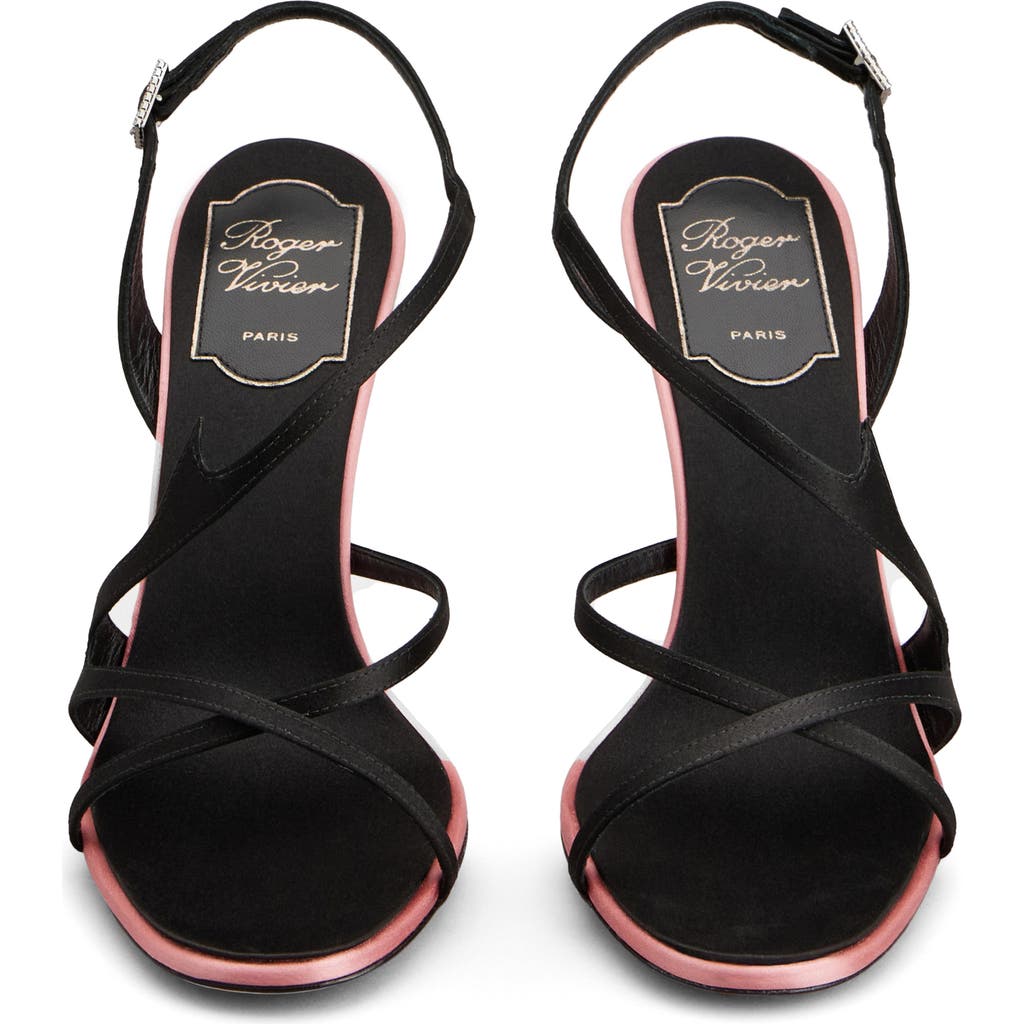 Roger Vivier Rose Vivier Slingback Sandal In Black