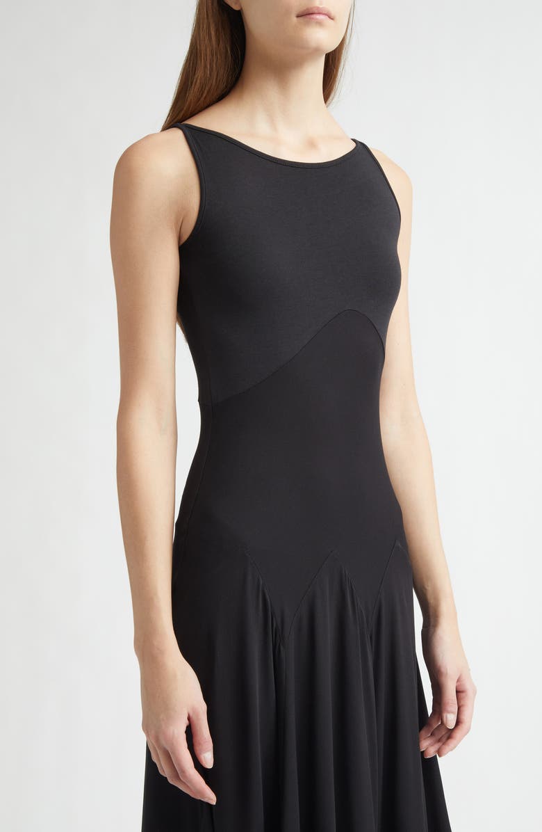 EMILY DAWN LONG Dammit Janet Bias Cut Jersey Dress, Alternate, color, Black