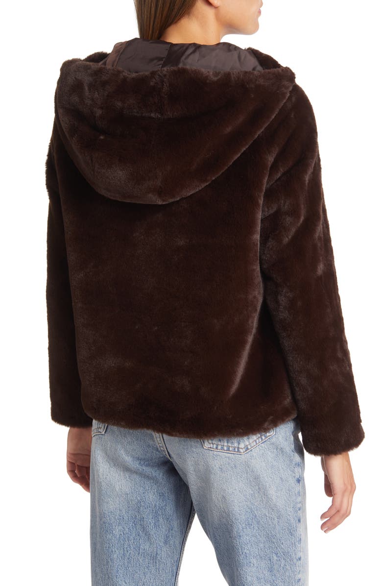 VERO MODA Sui Hooded Faux Fur Jacket, Alternate, color,