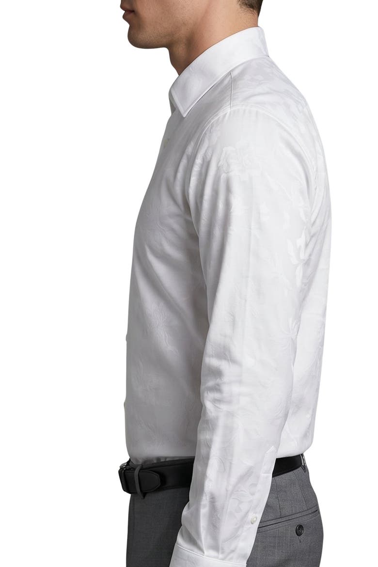 Paisley Tonal Cotton Shirt, Alternate, color, WHITE