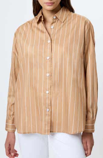 French Connection Alexis Stripe Cotton Poplin Button-Up Shirt