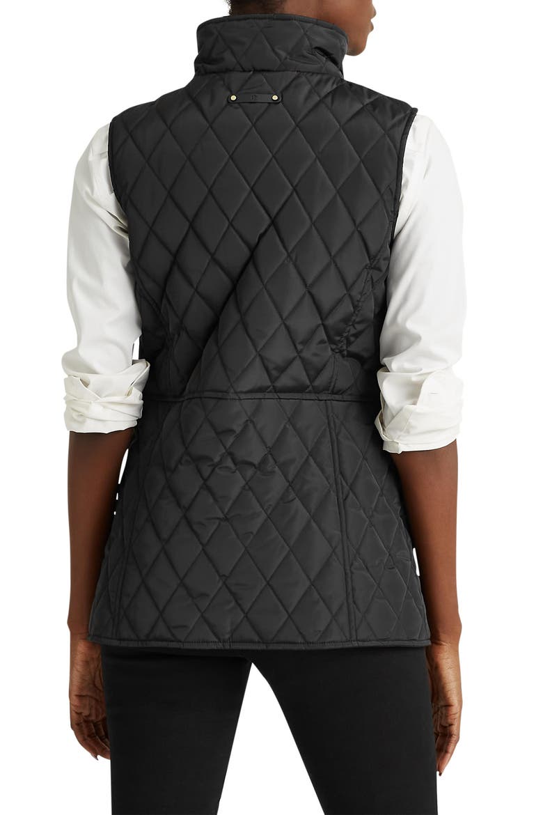 Quilted Vest, Alternate, color, BLACK