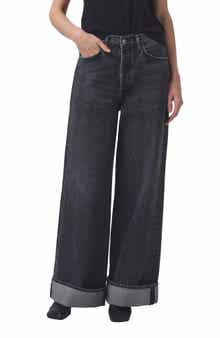 AGOLDE Dame Cuffed Organic Cotton Wide Leg Jeans