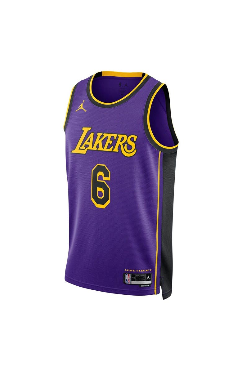 Jordan Brand Unisex Jordan Brand LeBron James Purple Los Angeles Lakers Swingman Jersey - Statement Edition, Alternate, color, Purple