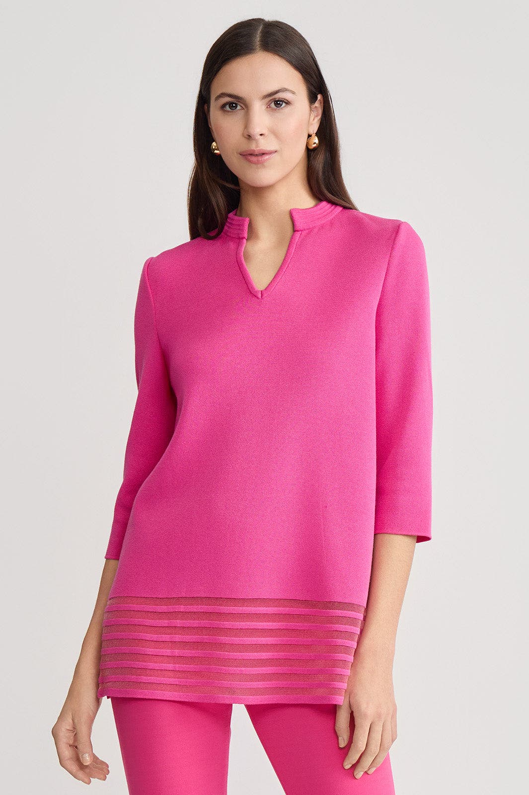 Relaxed Burnout Hem Soft Knit Tunic - image 2