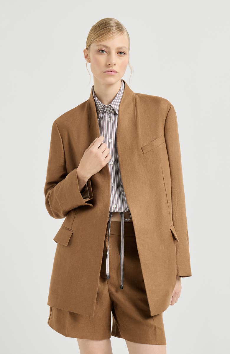 Brunello Cucinelli Diagonal blazer, Main, color, Mou